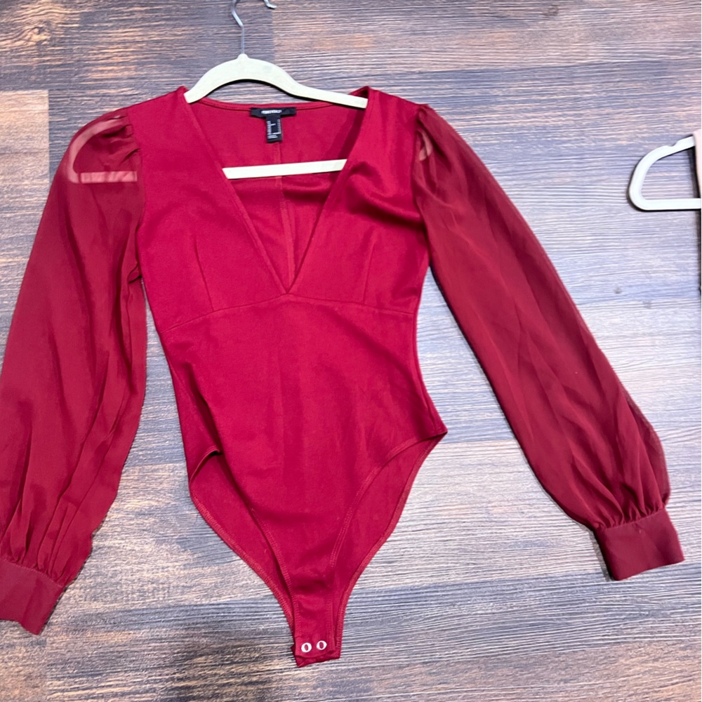 Sexy Burgundy bodysuit S